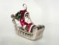 Preview: Weihnachtsmann im Schlitten Lauscha Nostalgie Christbaumschmuck