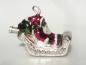 Preview: Weihnachtsmann im Schlitten Lauscha Nostalgie Christbaumschmuck