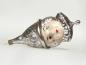 Preview: Silber Harlekinkopf Nostalgie Lauscha Christbaumschmuck