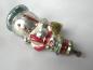 Preview: Schneemann mit Schal und Besen - Lauscha Christbaumschmuck