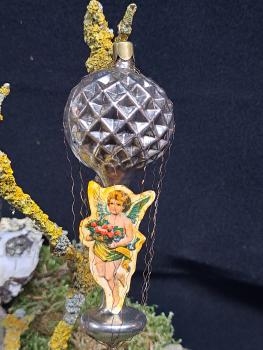 Waffelballon mit Leonischer Draht Oblaten Engel