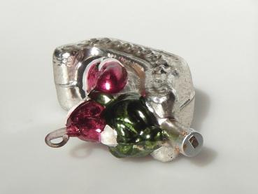 Weihnachtsmann im Schlitten Lauscha Nostalgie Christbaumschmuck