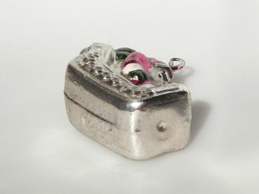 Weihnachtsmann im Schlitten Lauscha Nostalgie Christbaumschmuck