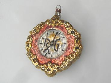 Tick Tack Uhr Wecker Nostalgie Christbaumschmuck aus Lauscha