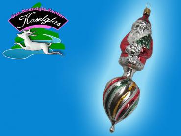 Weihnachtsmann auf Ornament Nostalgie Lauscha Christbaumschmuck