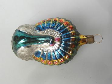 Jugendstil Pfau Nostalgie Christbaumschmuck aus Lauscha