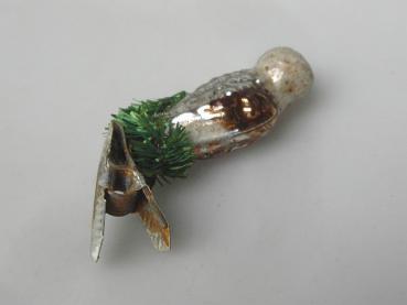UHU Eule Glasvogel mit Tinsel Christbaumschmuck