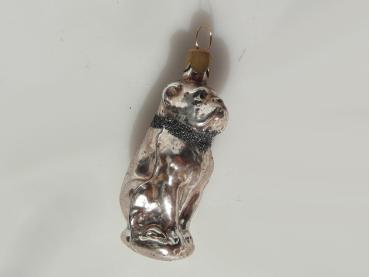 Hund Bulldogge Nostalgie Baumbehang Lauscha Christbaumschmuck