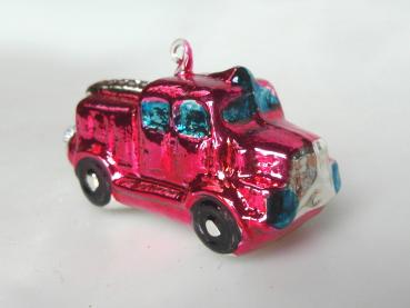 Feuerwehrauto - Baumschmuck aus Lauscha