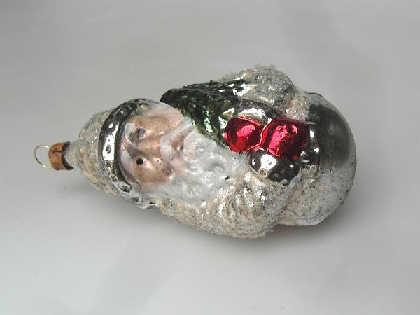 nostalgischer Christbaumschmuck silber Glöckchen Eichenblatt Handarbeit Lauscha nostalgischer Christbaumschmuck silber Glöckchen Eichenblatt Handarbeit Lauscha