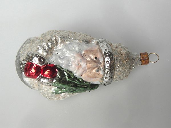 schöner christlicher Fisch 8 cm nostalgisch Christbaumschmuck Lauscha Handarbeit 
