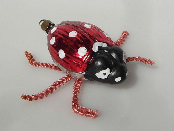 Marienkäfer figürlicher Lauscha Nostalgie Christbaumschmuck