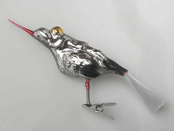 Fliegender Storch am Zwicker Nostalgie Lauscha Christbaumschmuck