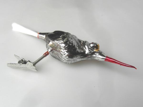 Fliegender Storch am Zwicker Nostalgie Lauscha Christbaumschmuck