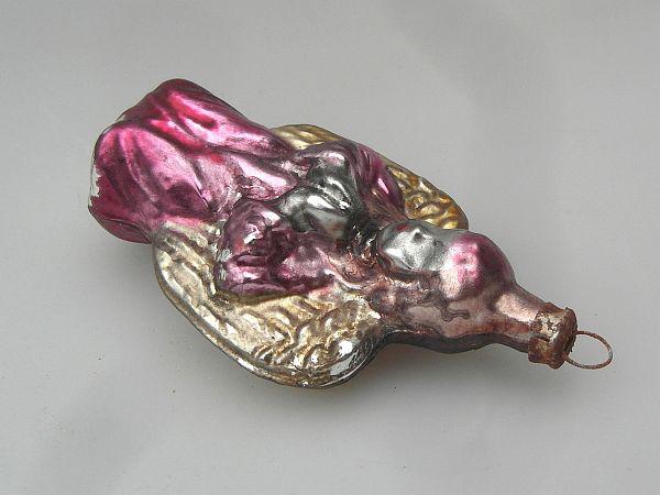 Betender Engel mit Glimmer Nostalgie Christbaumschmuck aus Lauscha