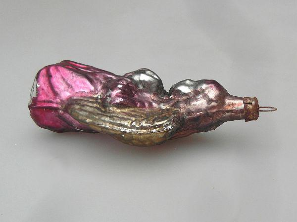 Betender Engel mit Glimmer Nostalgie Christbaumschmuck aus Lauscha