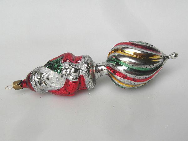 Weihnachtsmann auf Ornament Nostalgie Lauscha Christbaumschmuck