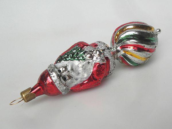 Weihnachtsmann auf Ornament Nostalgie Lauscha Christbaumschmuck