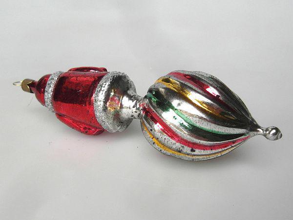 Weihnachtsmann auf Ornament Nostalgie Lauscha Christbaumschmuck