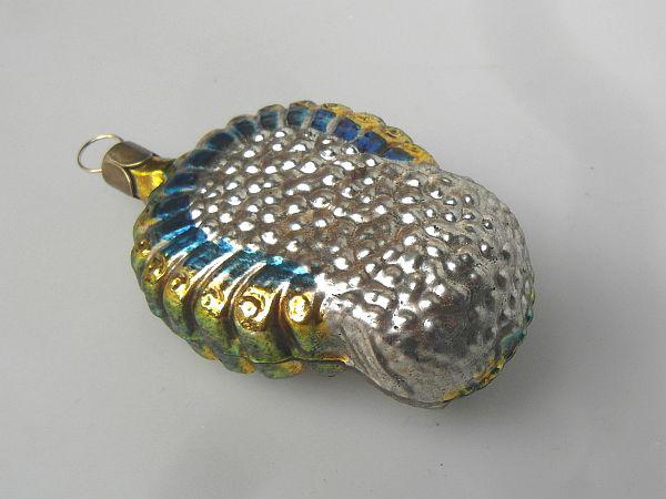 Jugendstil Pfau Nostalgie Christbaumschmuck aus Lauscha