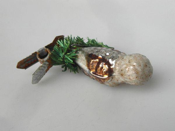 UHU Eule Glasvogel mit Tinsel Christbaumschmuck