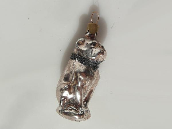 Hund Bulldogge Nostalgie Baumbehang Lauscha Christbaumschmuck