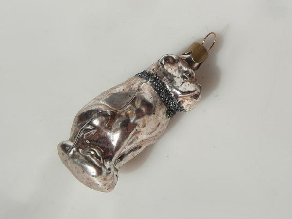 Hund Bulldogge Nostalgie Baumbehang Lauscha Christbaumschmuck